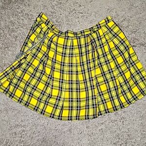 Yellow plaid skirt